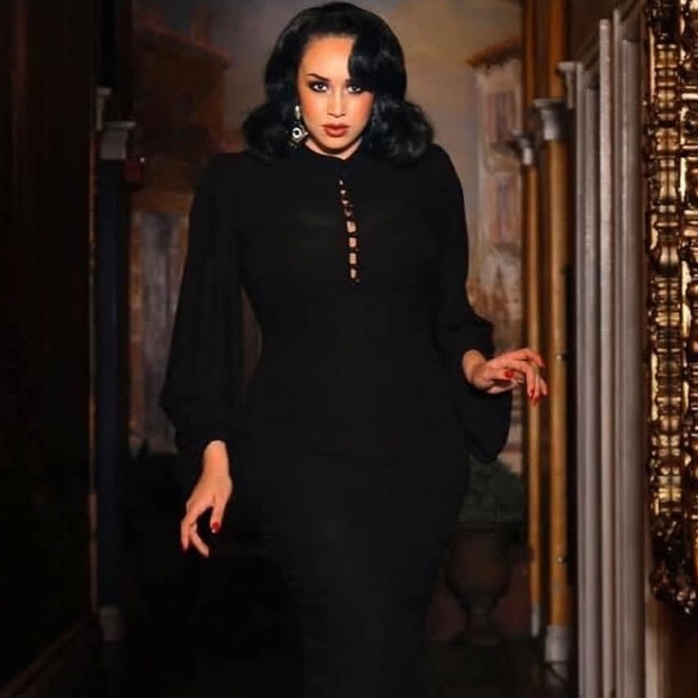 Chic Black Long Sleeve Dress